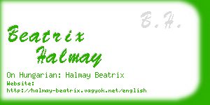 beatrix halmay business card